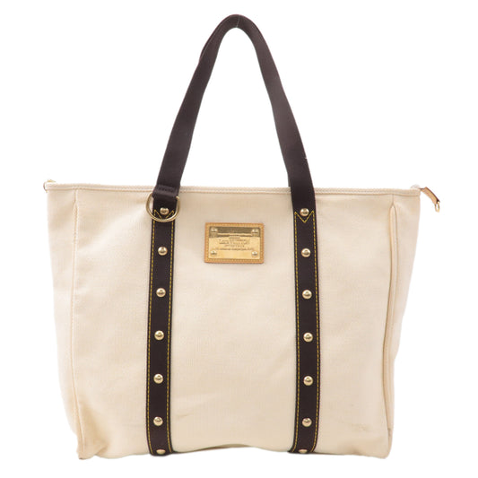 Louis Vuitton Antigua Cabas GM Tote Bag Hand Bag Ecru M40033