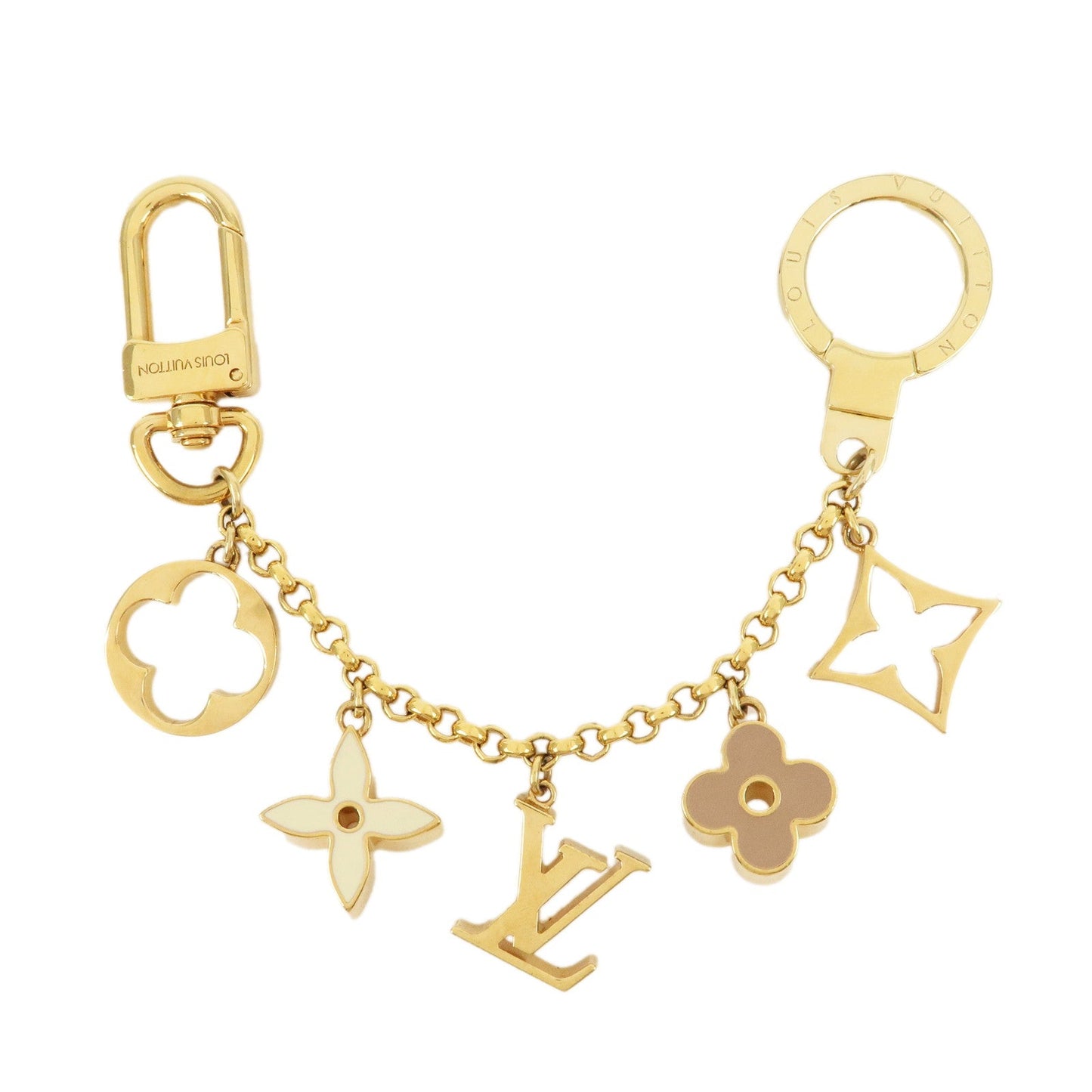 Louis Vuitton  Chain Fleur de Monogram LV Logo Bag Charm M65111