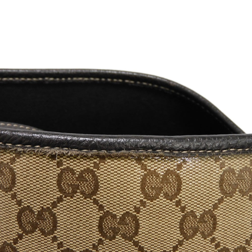 GUCCI Tote Bag 293578 GG Crystal Canvas (Plastics finish) beige Brown Plastics Coated Shoulder Bag GG Crystal Tote unisex(Unisex) Used