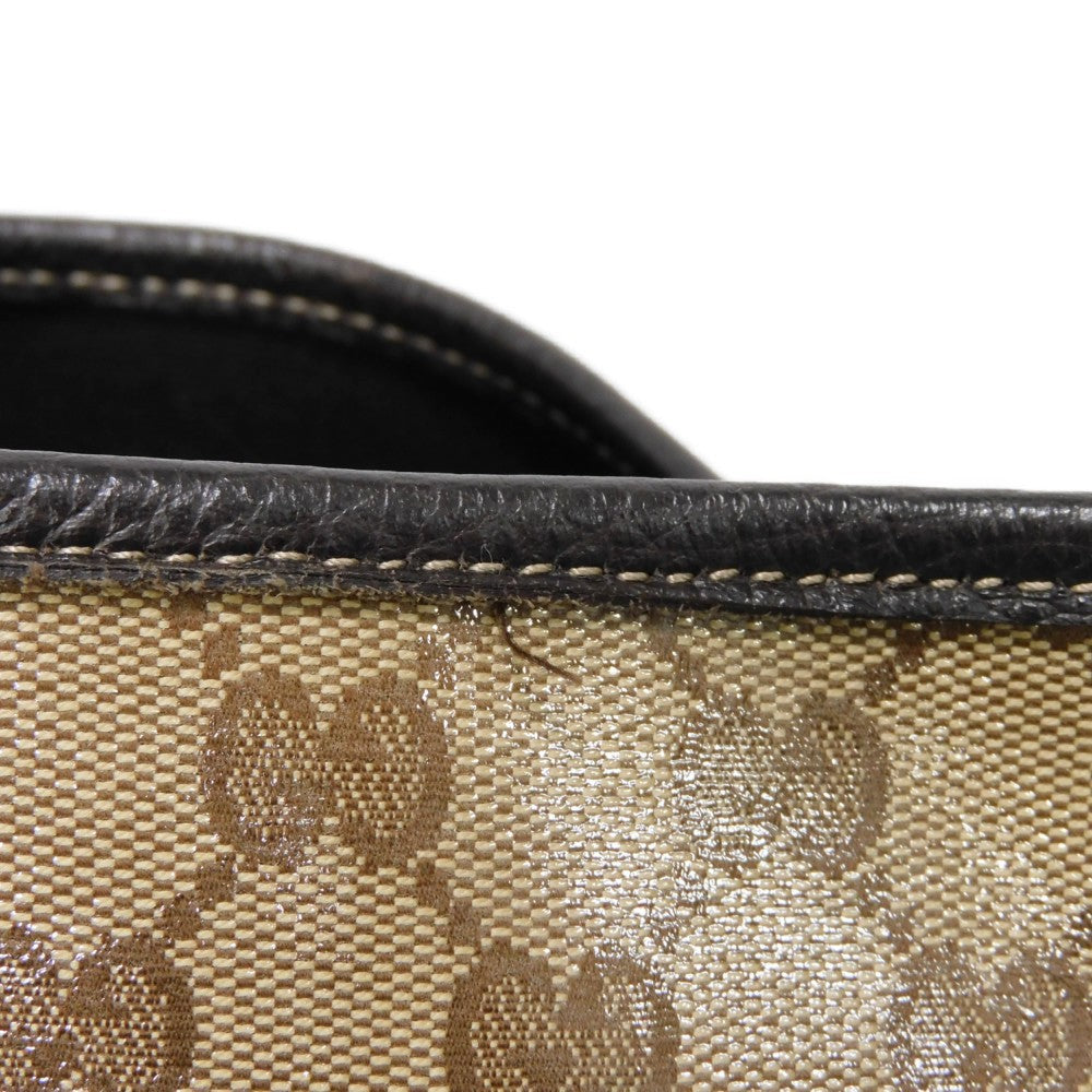 GUCCI Tote Bag 293578 GG Crystal Canvas (Plastics finish) beige Brown Plastics Coated Shoulder Bag GG Crystal Tote unisex(Unisex) Used