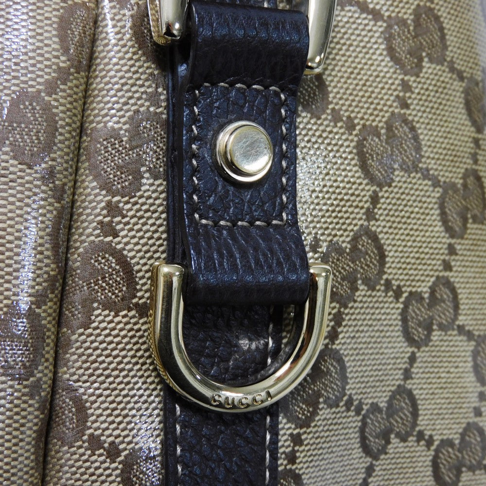 GUCCI Tote Bag 293578 GG Crystal Canvas (Plastics finish) beige Brown Plastics Coated Shoulder Bag GG Crystal Tote unisex(Unisex) Used