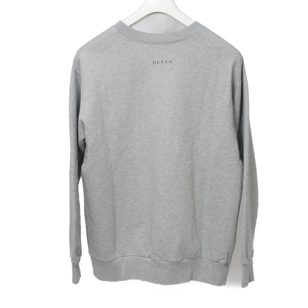 GUCCI sweat 623245 XJDAJ 1230 cotton gray Disney Vintage-like Donald Duck logo print M