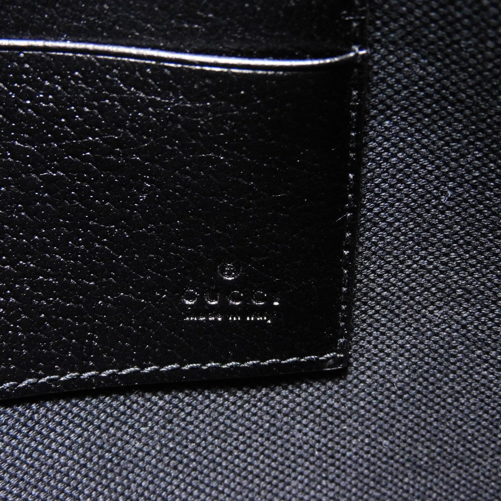 GUCCI Clutch bag 601087 H20BN 1058 GG psychedelic canvas x calf leather (embossed) multicolor Star Double G Black Handle Strap Business Bag GG Psychedelic Pouch mens Used