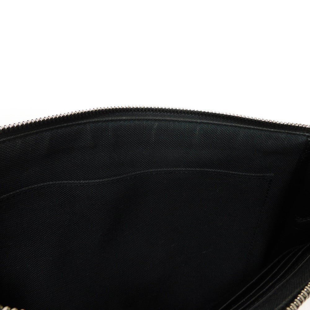 GUCCI Clutch bag 601087 H20BN 1058 GG psychedelic canvas x calf leather (embossed) multicolor Star Double G Black Handle Strap Business Bag GG Psychedelic Pouch mens Used