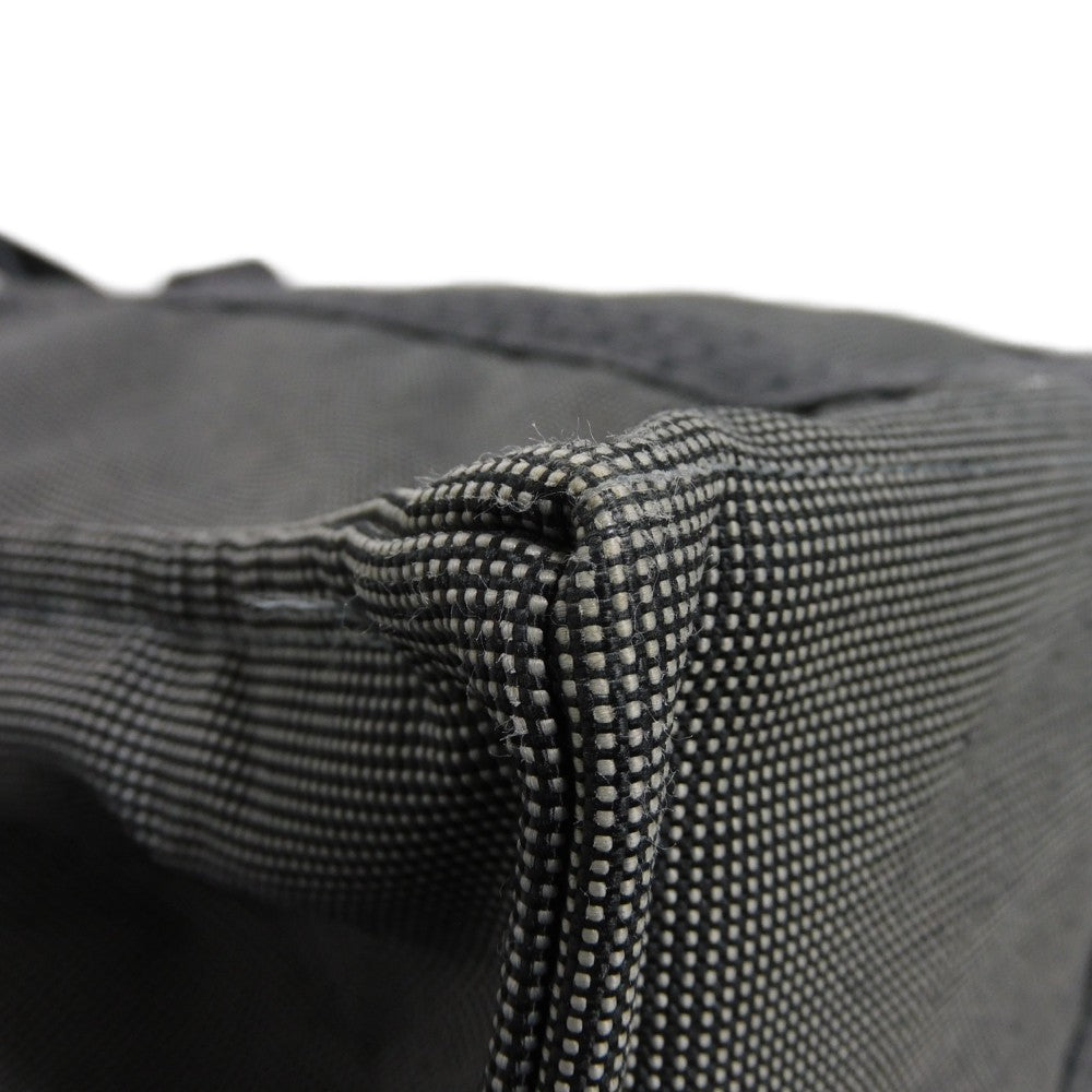 HERMES Tote Bag Nylon canvas (polyamide x polyester) Dark gray H Mark Nylon Canvas Shoulder Bag Serie button Her Line Tote GM unisex(Unisex) Used