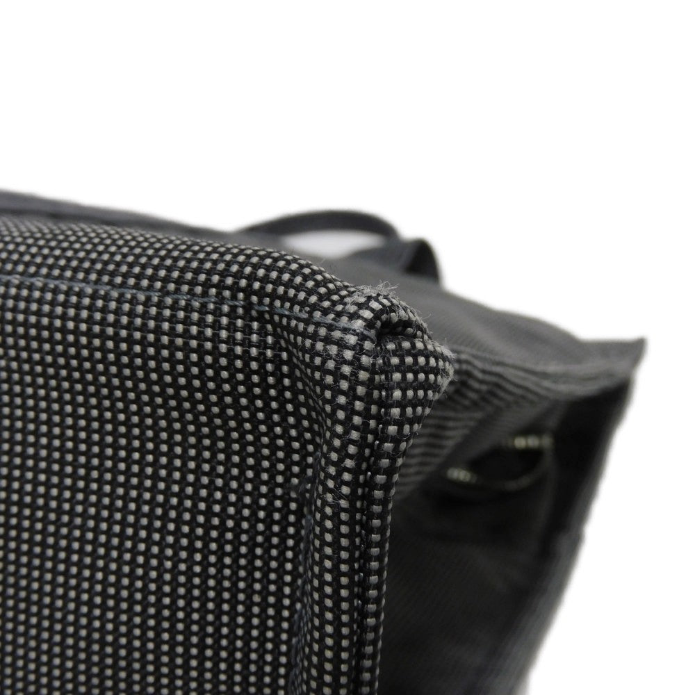 HERMES Tote Bag Nylon canvas (polyamide x polyester) Dark gray H Mark Nylon Canvas Shoulder Bag Serie button Her Line Tote GM unisex(Unisex) Used