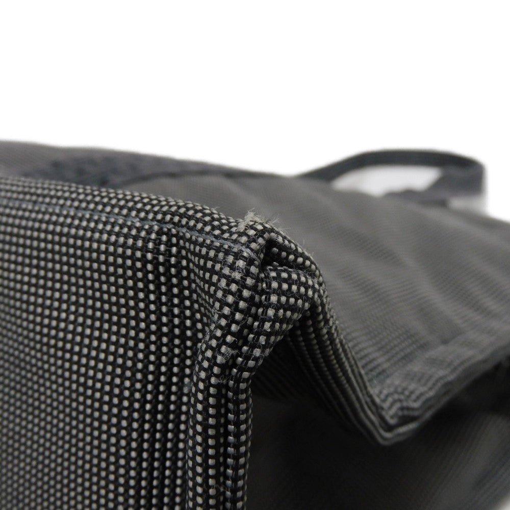 HERMES Tote Bag Nylon canvas (polyamide x polyester) Dark gray H Mark Nylon Canvas Shoulder Bag Serie button Her Line Tote GM unisex(Unisex) Used