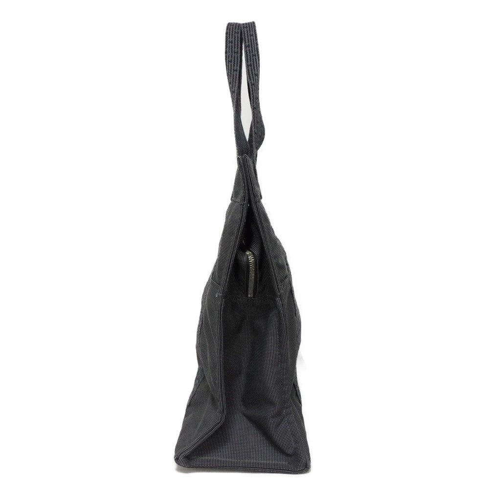 HERMES Tote Bag Nylon canvas (polyamide x polyester) Dark gray H Mark Nylon Canvas Shoulder Bag Serie button Her Line Tote GM unisex(Unisex) Used