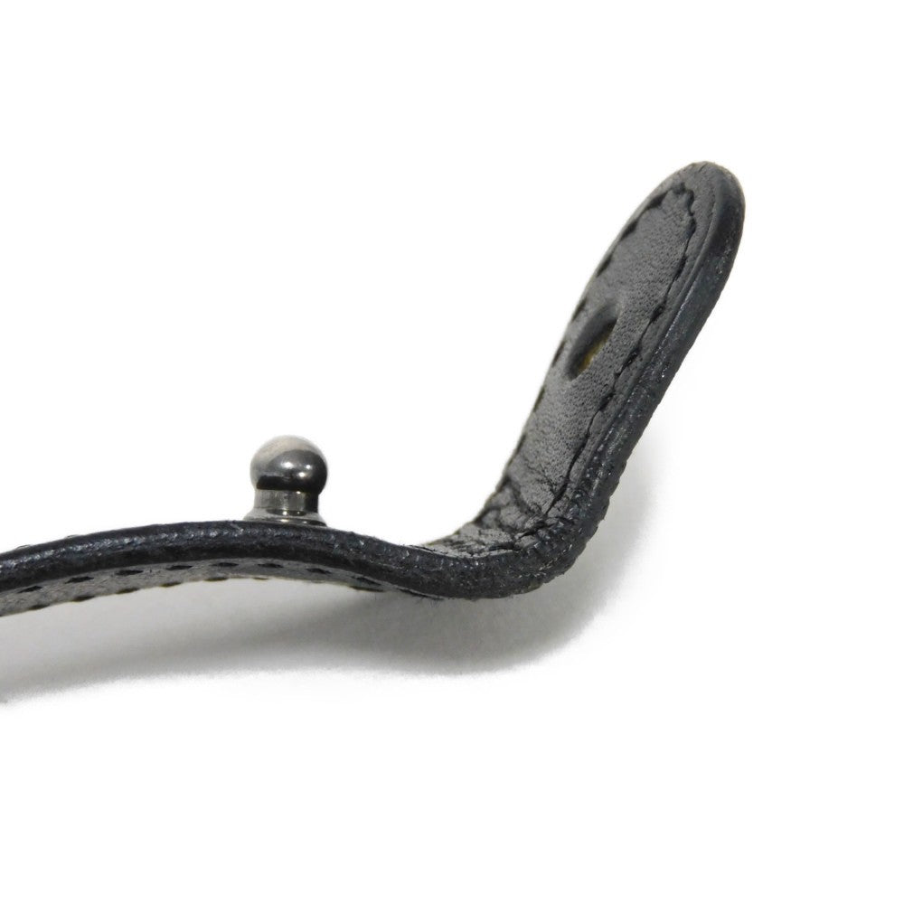 HERMES bracelet 925 black S African Saharan Ethnic Hand Carved Box Calf native Turreg unisex(Unisex) Used