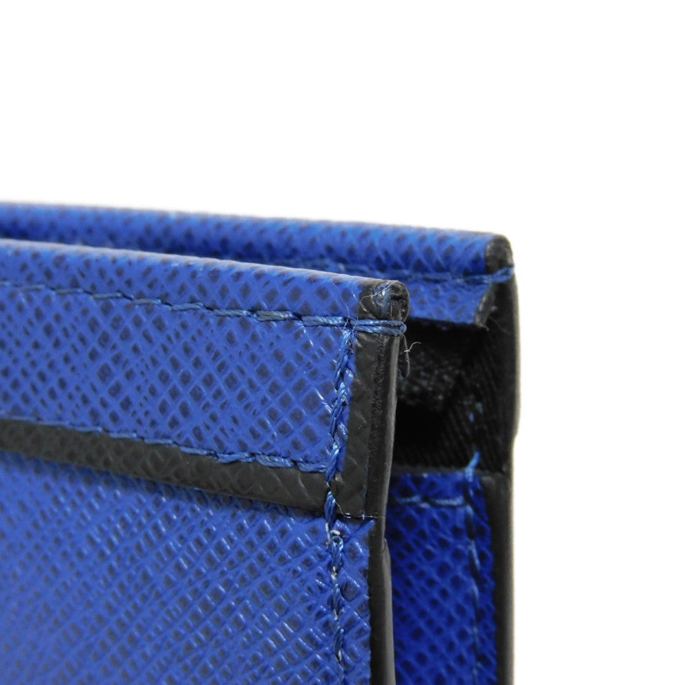 LOUIS VUITTON Clutch bag M30575  Taiga leather (stamped) cobalt LV logo embossed blue business bag Taiga Pochette Voyage MM mens Used