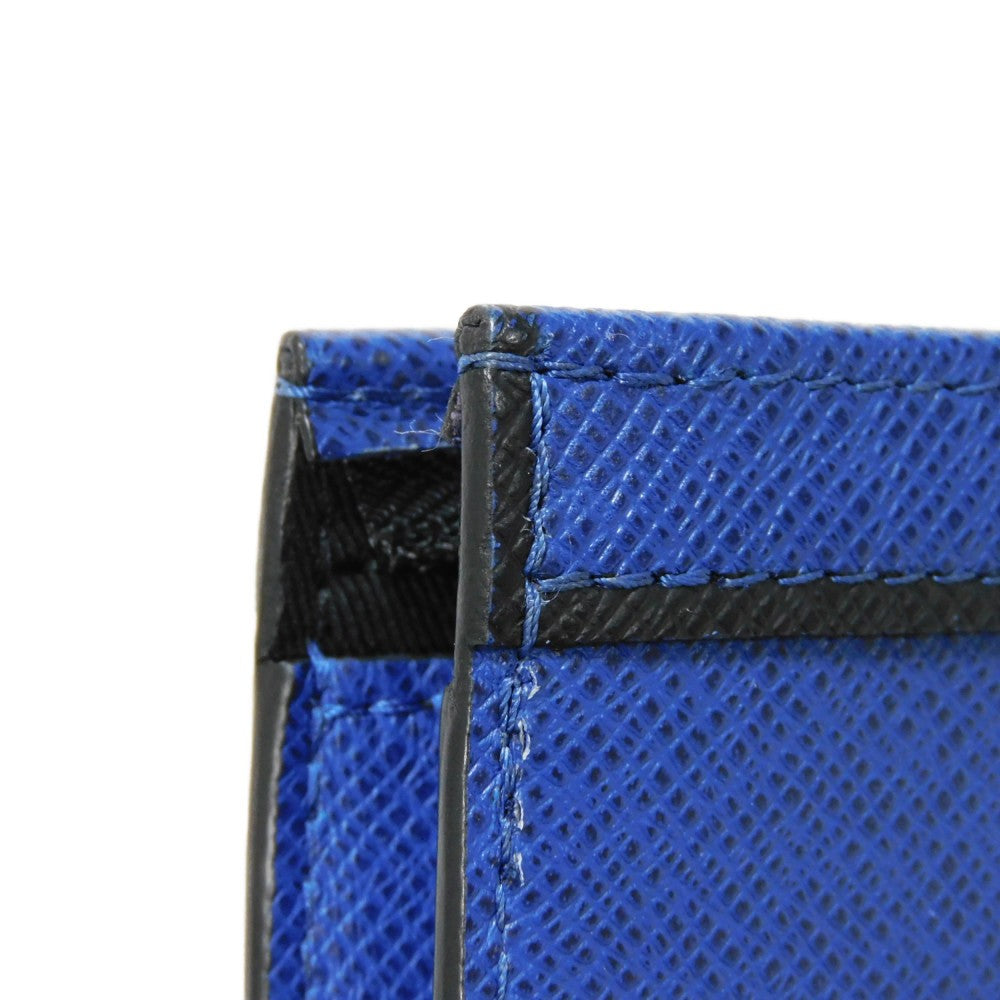 LOUIS VUITTON Clutch bag M30575  Taiga leather (stamped) cobalt LV logo embossed blue business bag Taiga Pochette Voyage MM mens Used