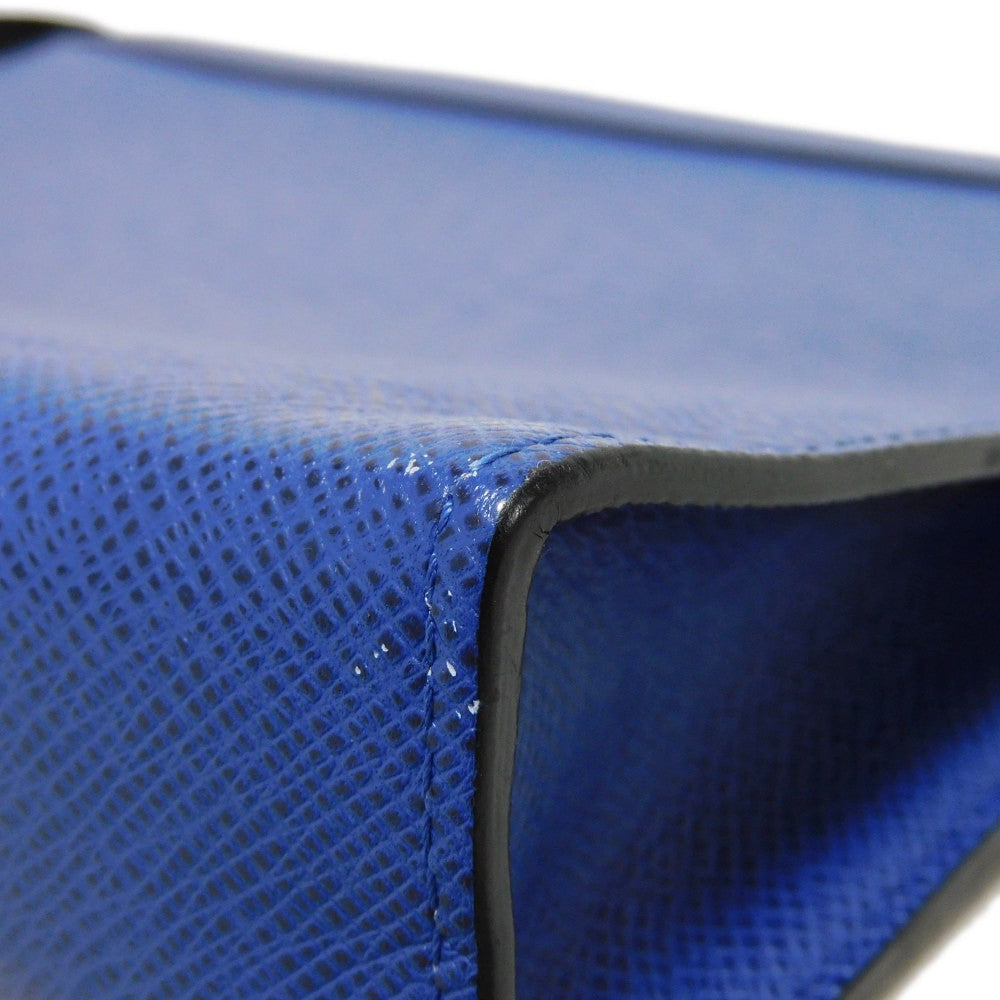 LOUIS VUITTON Clutch bag M30575  Taiga leather (stamped) cobalt LV logo embossed blue business bag Taiga Pochette Voyage MM mens Used
