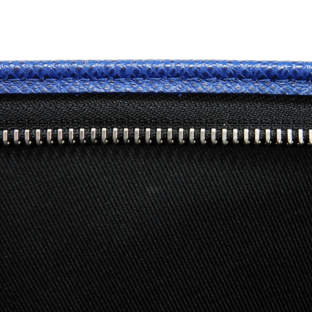 LOUIS VUITTON Clutch bag M30575  Taiga leather (stamped) cobalt LV logo embossed blue business bag Taiga Pochette Voyage MM mens Used