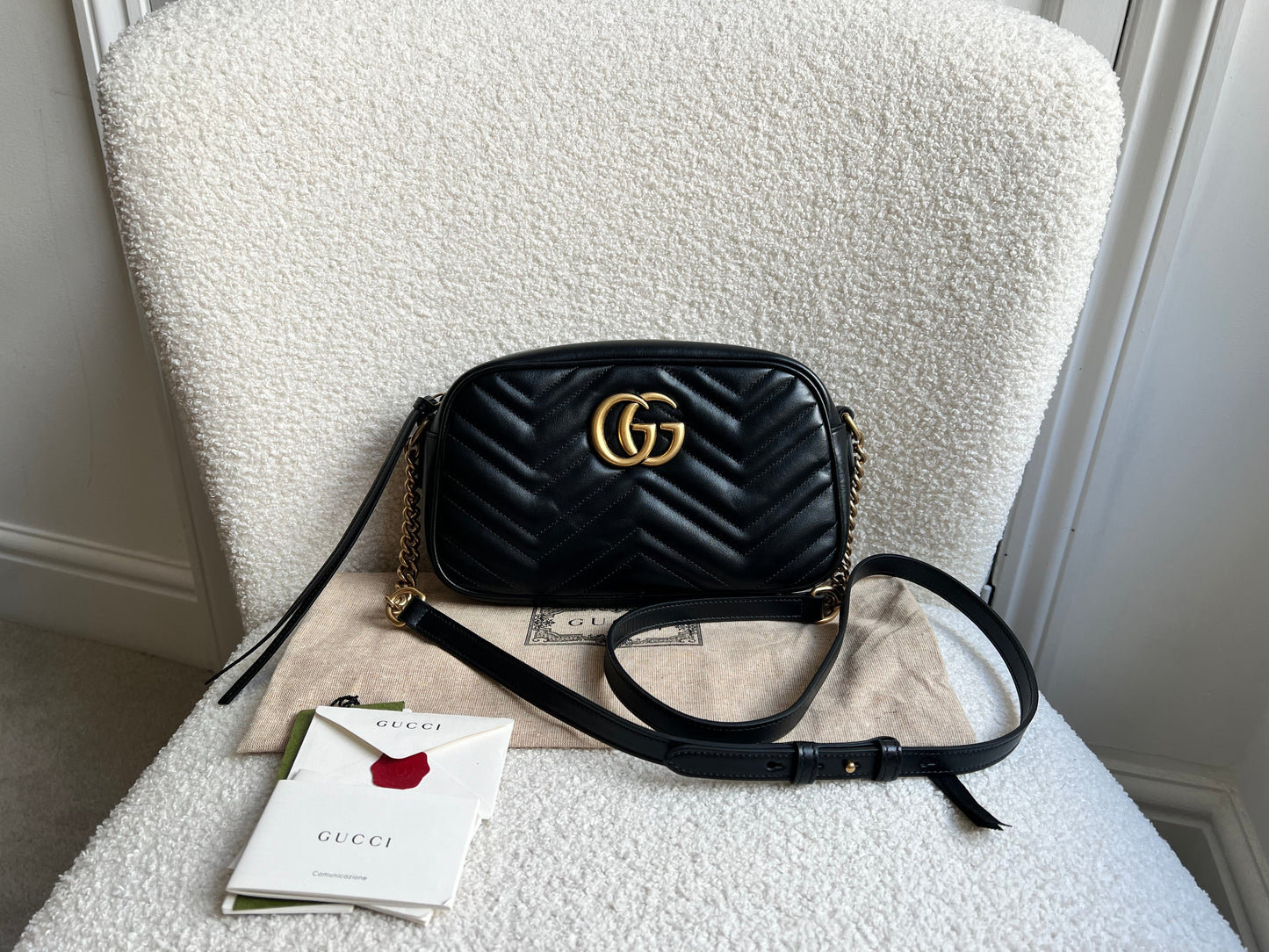 Gucci GG Black Marmont Small Shoulder Bag (RRP £1440)