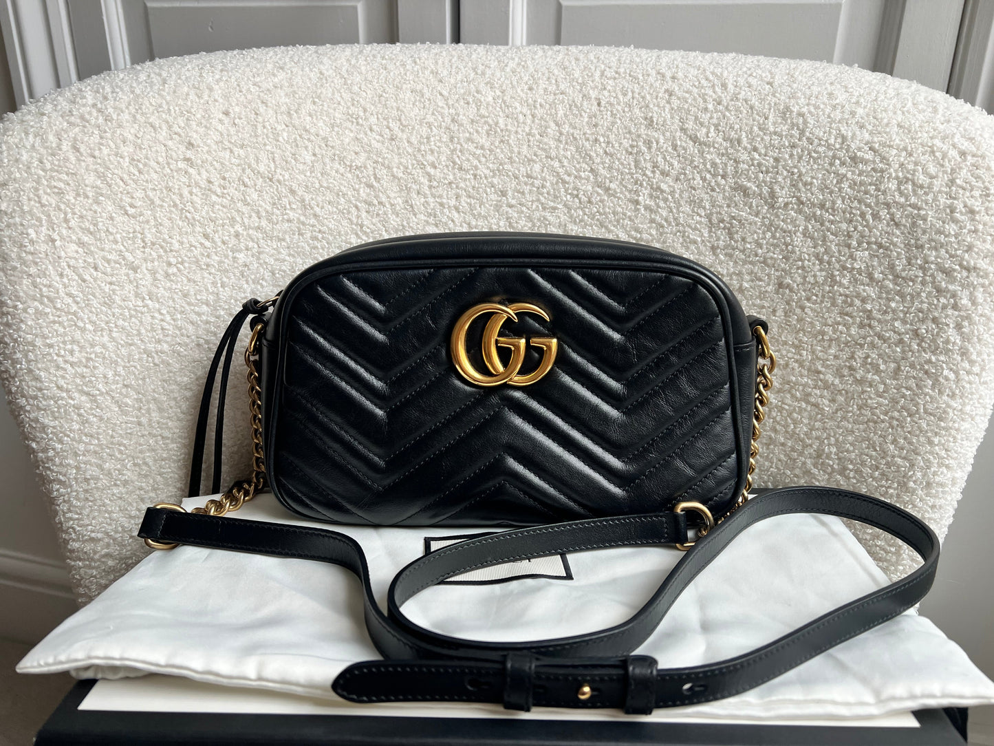 Gucci GG Black Marmont Small Shoulder Bag (RRP £1440)