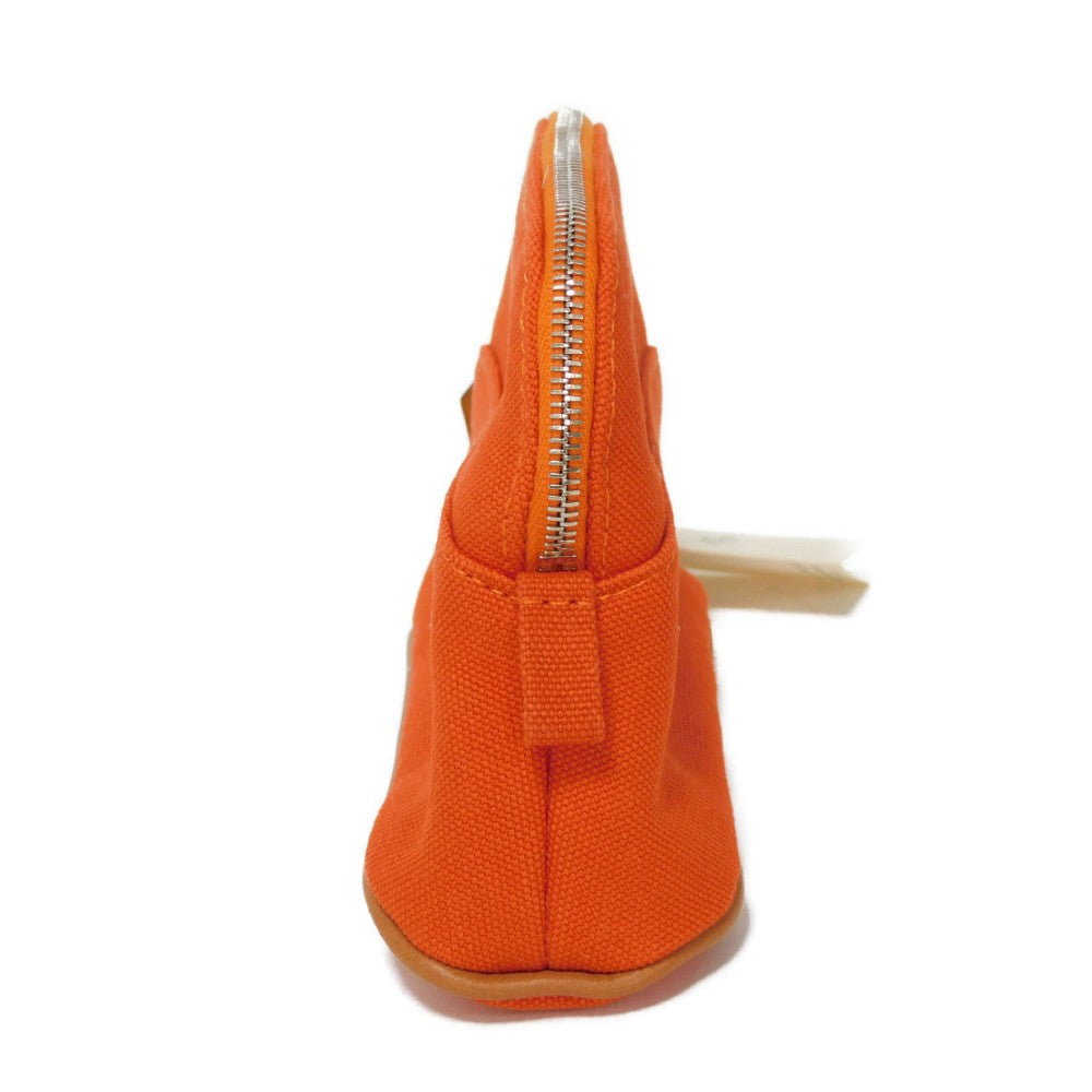 HERMES Handbag H103772M 02 cotton Orange Who Current H mark orange canvas unused Bolide Pouch 16 Mini unisex Used