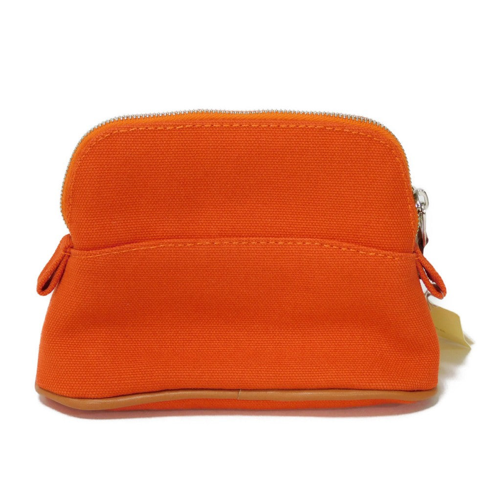 HERMES Handbag H103772M 02 cotton Orange Who Current H mark orange canvas unused Bolide Pouch 16 Mini unisex Used