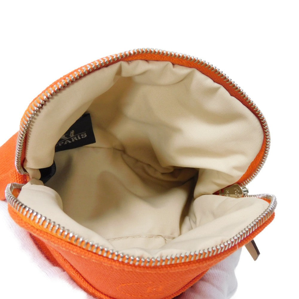 HERMES Handbag H103772M 02 cotton Orange Who Current H mark orange canvas unused Bolide Pouch 16 Mini unisex Used