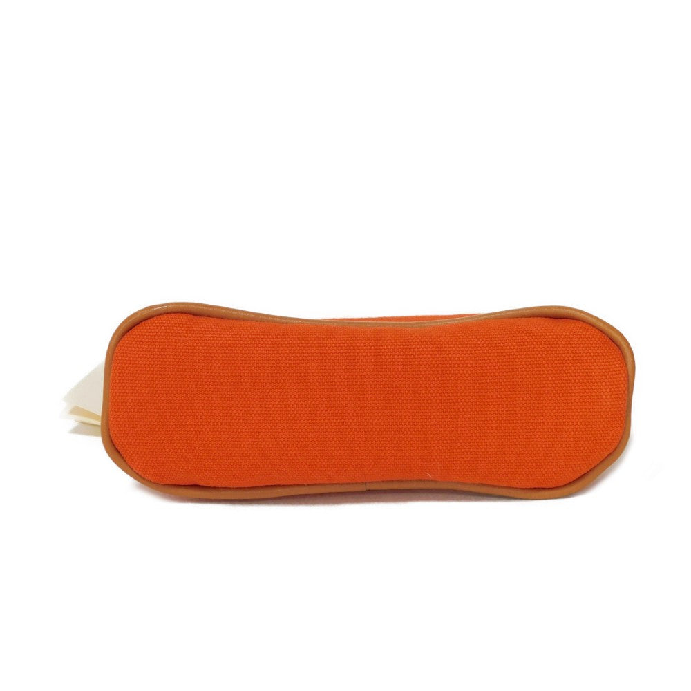 HERMES Handbag H103772M 02 cotton Orange Who Current H mark orange canvas unused Bolide Pouch 16 Mini unisex Used