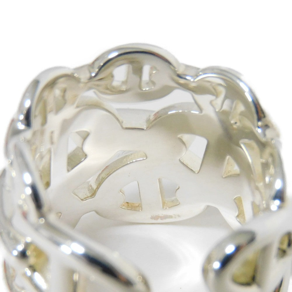 HERMES Ring Ag925 Silver 53 Sterling Silver No. 13 Anchor Chain Chene Dunkle Enchane GM unisex(Unisex) Used