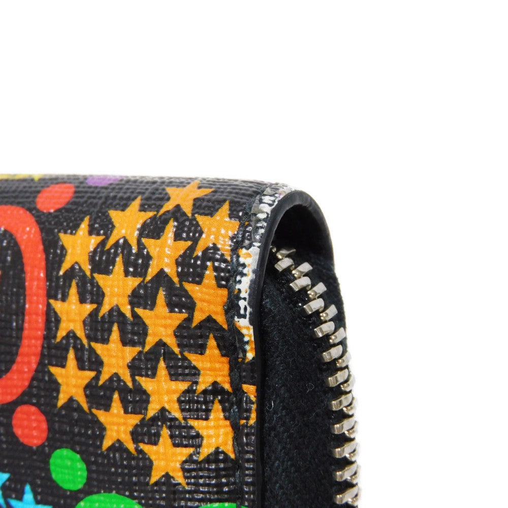 GUCCI Coin case 601095 H20BN 1058 GG psychedelic canvas x calf leather (embossed) multicolor Zip Around GG psychedelic compact zip around wallet mens Used
