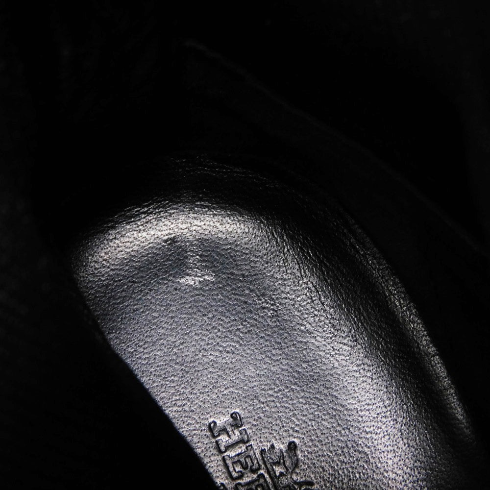 HERMES sneakers 182392Z fabric black 41 1/2 H Mark Knit Socks Calfskin 10.4" Logo embossing Tokyo Cross Trainer mens Used