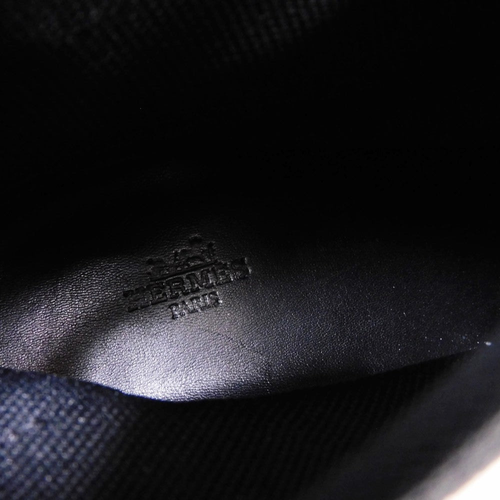 HERMES sneakers 182392Z fabric black 41 1/2 H Mark Knit Socks Calfskin 10.4" Logo embossing Tokyo Cross Trainer mens Used