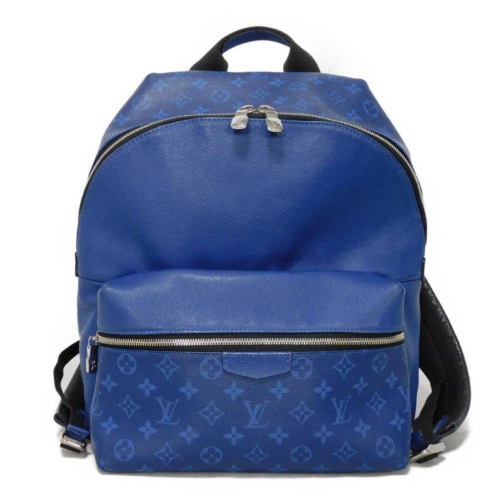 LOUIS VUITTON Backpack M30229 Taiga leather x monogram canvas cobalt Taiga Lama Monogram Discovery PM