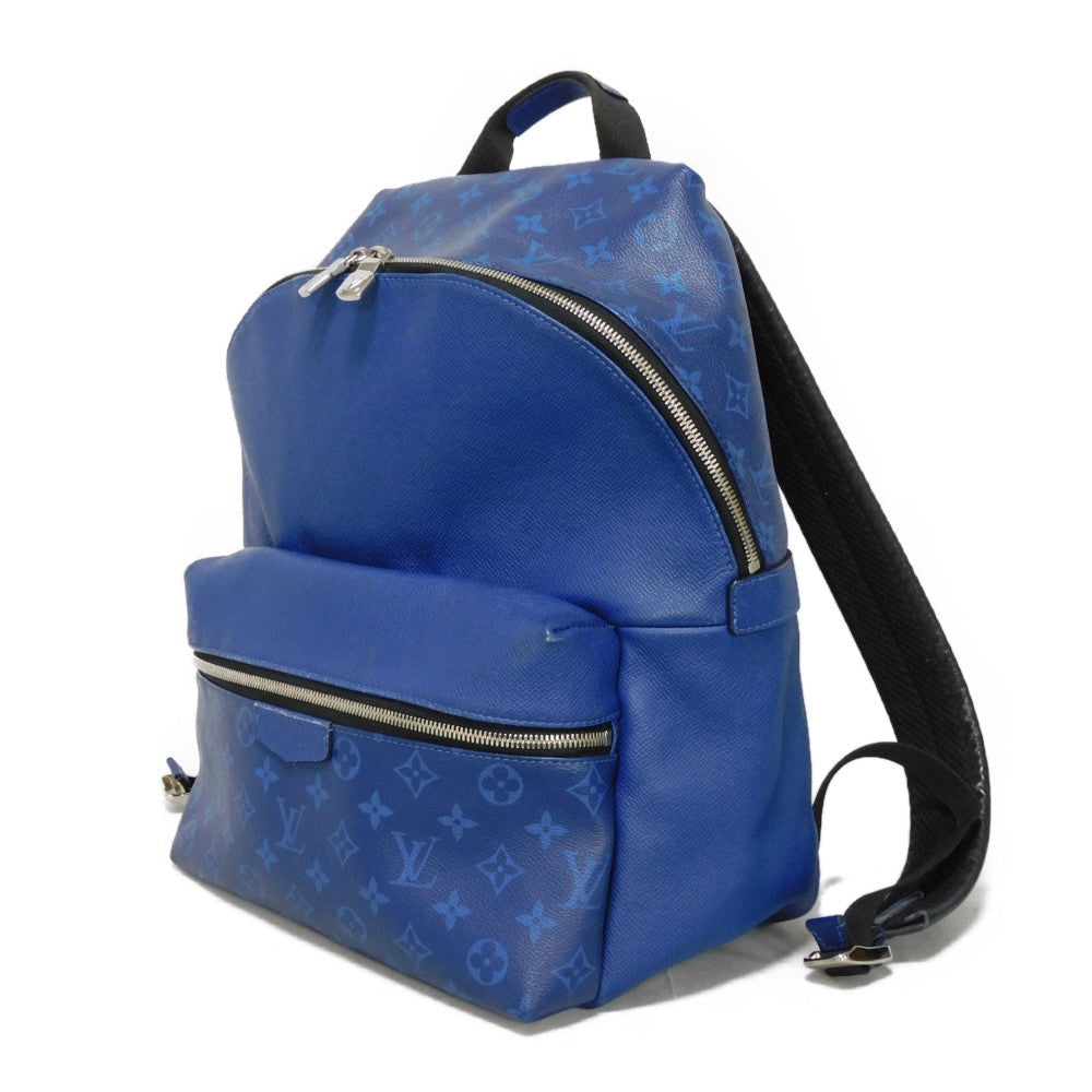 LOUIS VUITTON Backpack M30229 Taiga leather x monogram canvas cobalt Taiga Lama Monogram Discovery PM