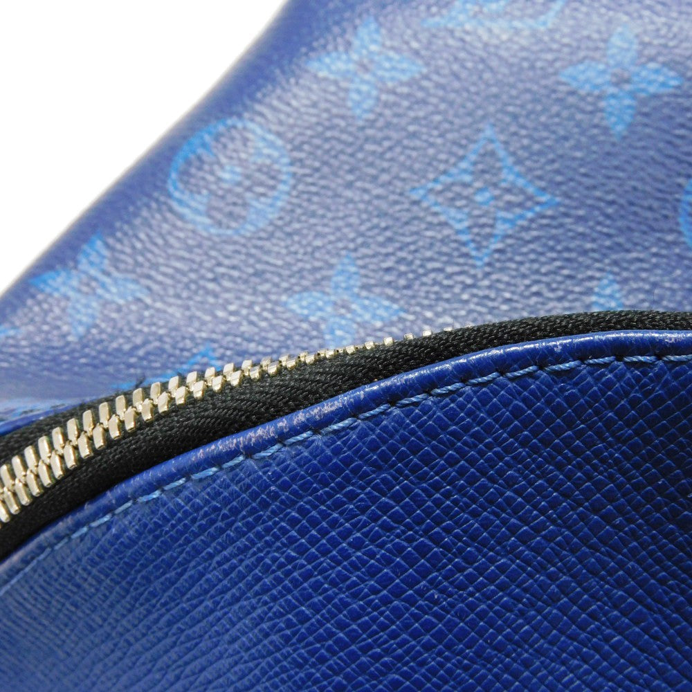 LOUIS VUITTON Backpack M30229 Taiga leather x monogram canvas cobalt Taiga Lama Monogram Discovery PM
