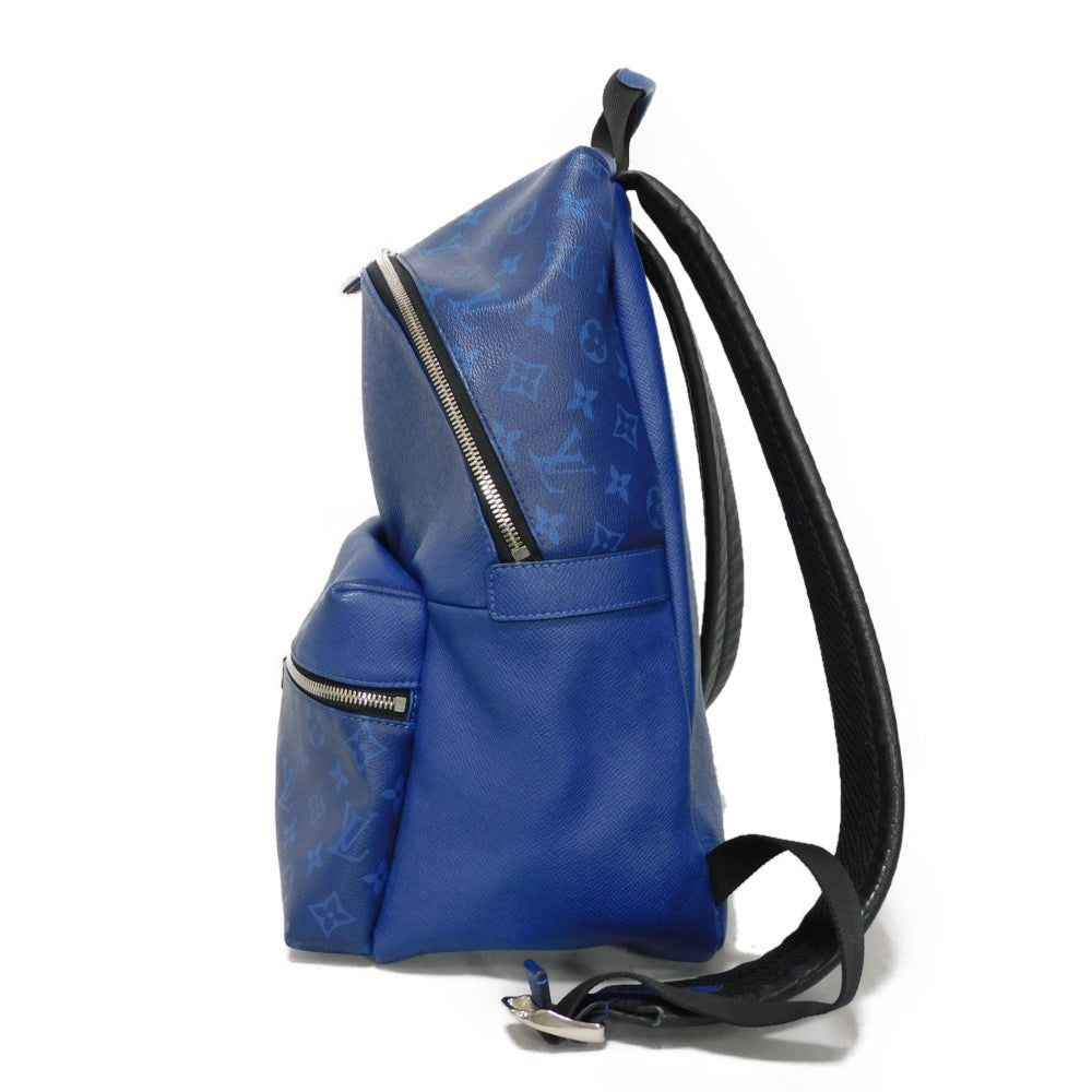 LOUIS VUITTON Backpack M30229 Taiga leather x monogram canvas cobalt Taiga Lama Monogram Discovery PM