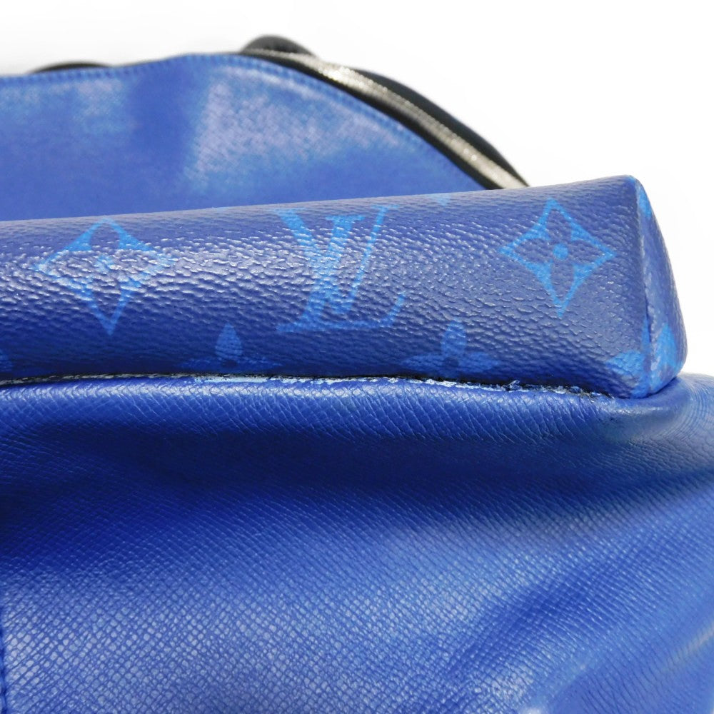 LOUIS VUITTON Backpack M30229 Taiga leather x monogram canvas cobalt Taiga Lama Monogram Discovery PM