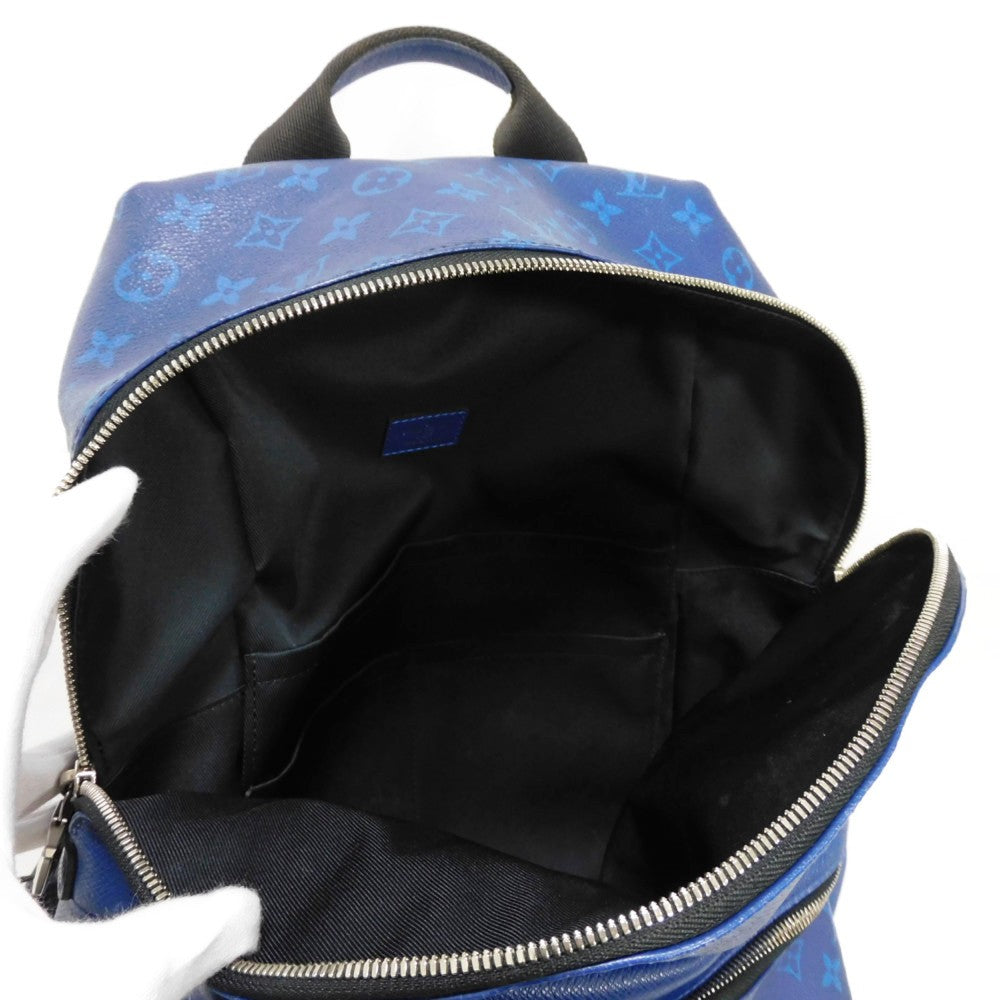 LOUIS VUITTON Backpack M30229 Taiga leather x monogram canvas cobalt Taiga Lama Monogram Discovery PM