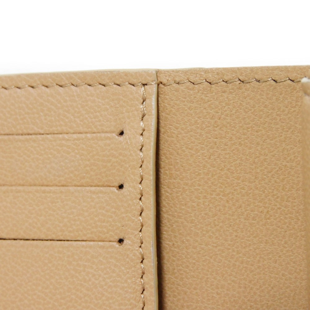 LOUIS VUITTON Bifold Wallet M81673 Lamb leather (monogram type push) x calf leather Camel Monogram emboss Portefeuille Lou