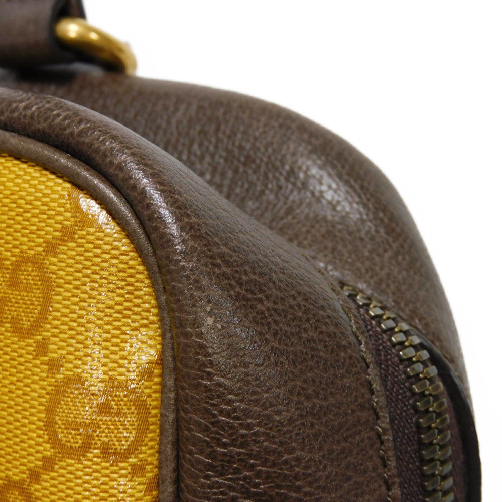 GUCCI Handbag 702387 UVSAT 7267 GG Crystal Canvas (Plastics finish) x Calf leather beige trefoil logo brown Adidas GG Crystal Mini Top Handle Bag unisex(Unisex) Used