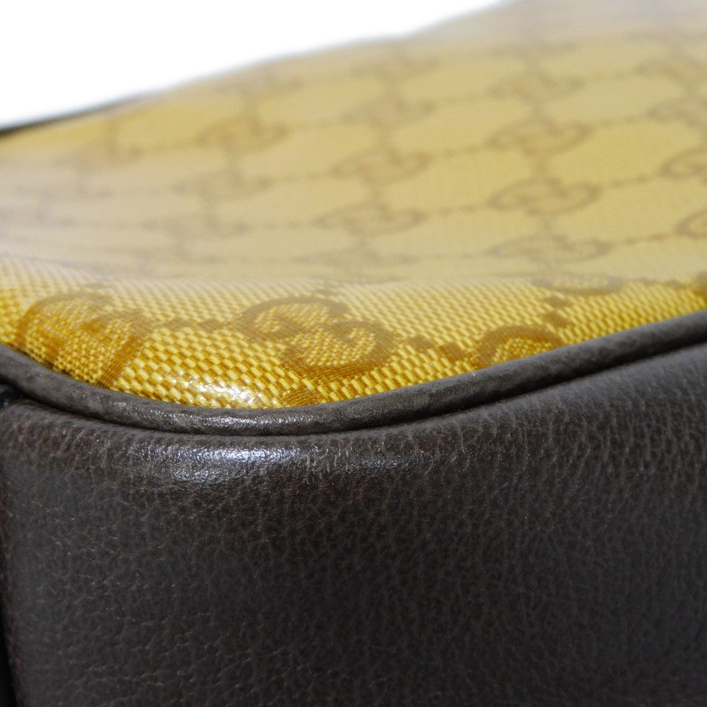 GUCCI Handbag 702387 UVSAT 7267 GG Crystal Canvas (Plastics finish) x Calf leather beige trefoil logo brown Adidas GG Crystal Mini Top Handle Bag unisex(Unisex) Used