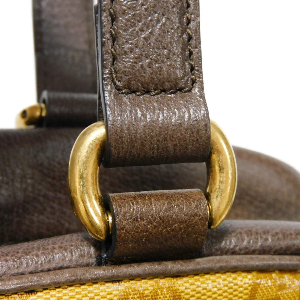 GUCCI Handbag 702387 UVSAT 7267 GG Crystal Canvas (Plastics finish) x Calf leather beige trefoil logo brown Adidas GG Crystal Mini Top Handle Bag unisex(Unisex) Used