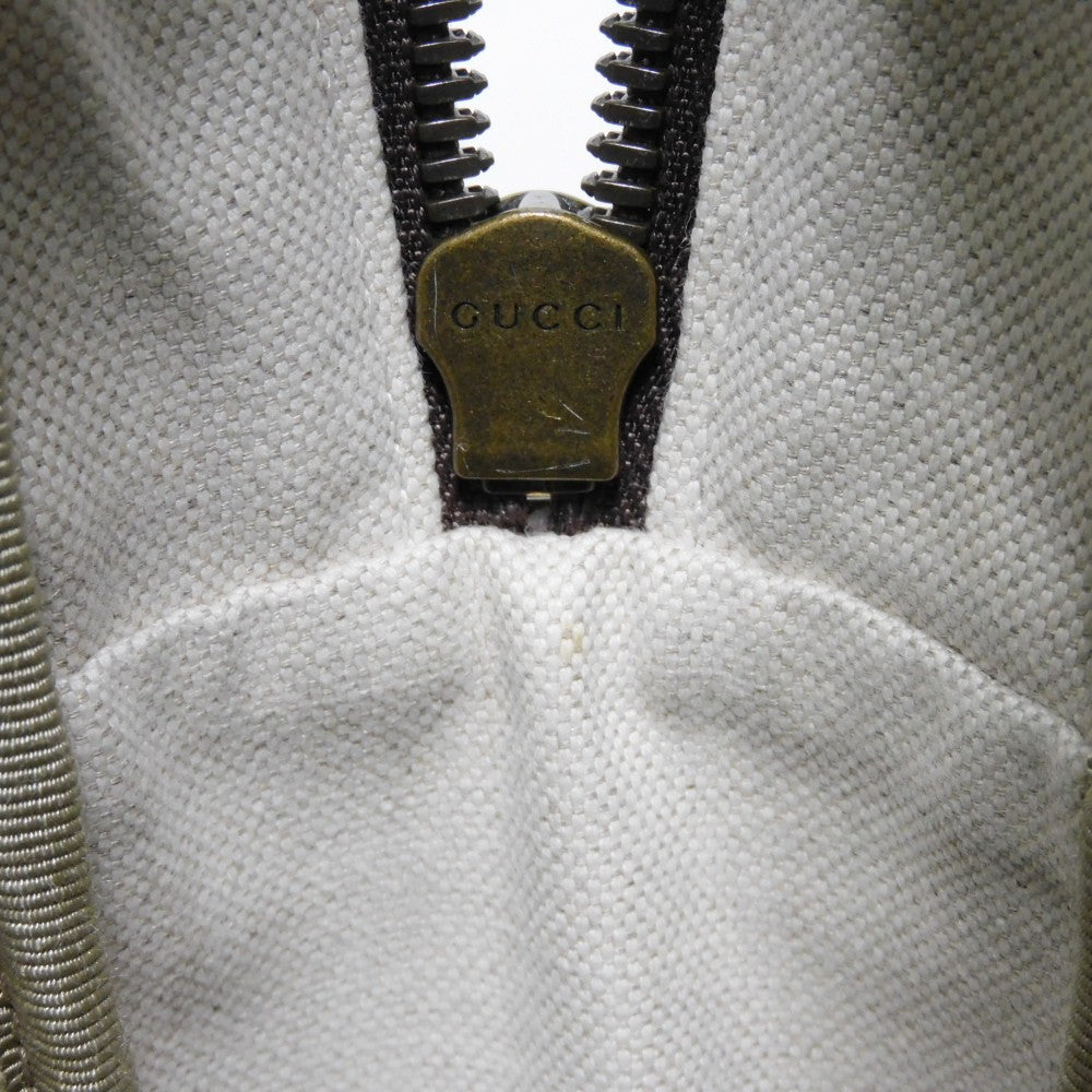 GUCCI Handbag 702387 UVSAT 7267 GG Crystal Canvas (Plastics finish) x Calf leather beige trefoil logo brown Adidas GG Crystal Mini Top Handle Bag unisex(Unisex) Used