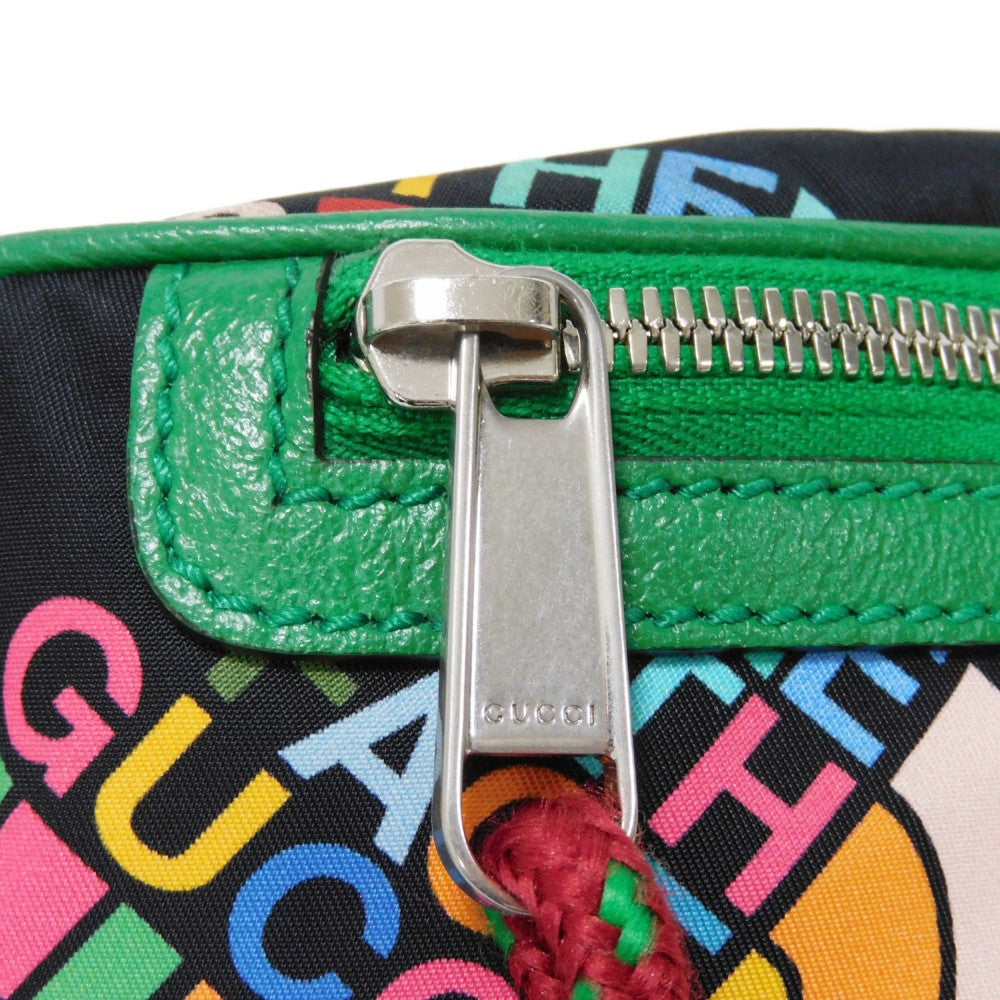 GUCCI Sling bag 650299 Nylon multicolor logo The North Face Waist Pouch