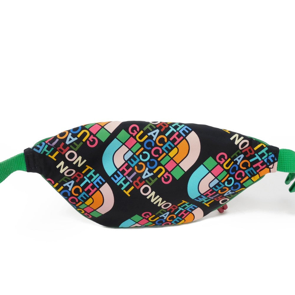 GUCCI Sling bag 650299 Nylon multicolor logo The North Face Waist Pouch