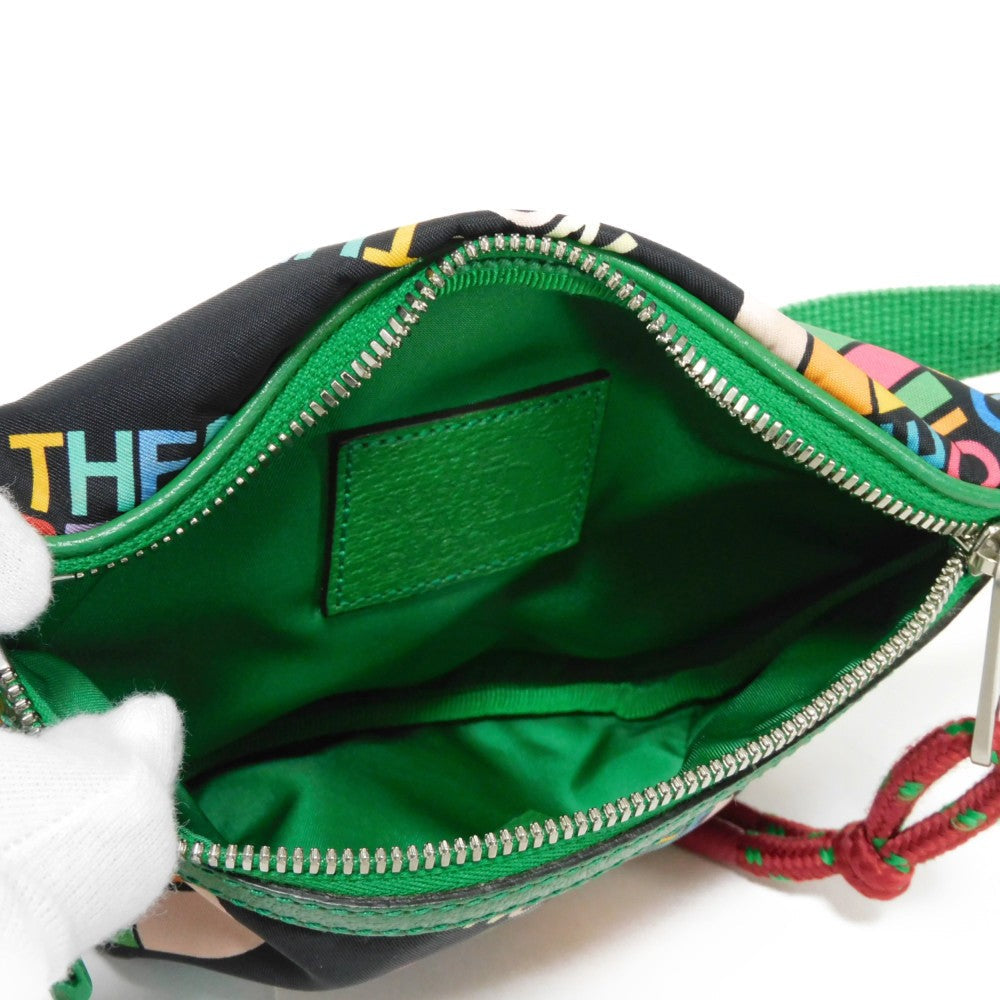 GUCCI Sling bag 650299 Nylon multicolor logo The North Face Waist Pouch