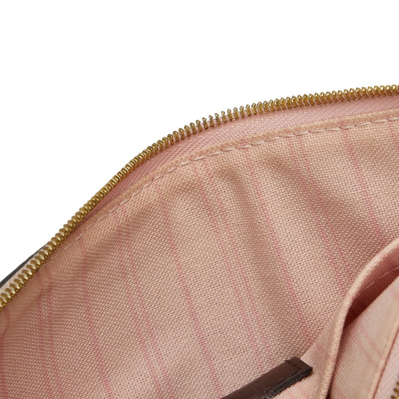 Louis Vuitton Damier Neverfull MM Pouch Rose Ballerine N41603