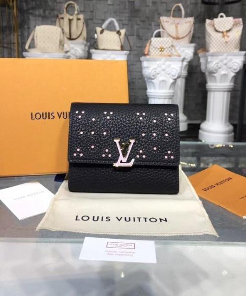 Louis Vuitton Compact Wallet Taurillion Leather Noir