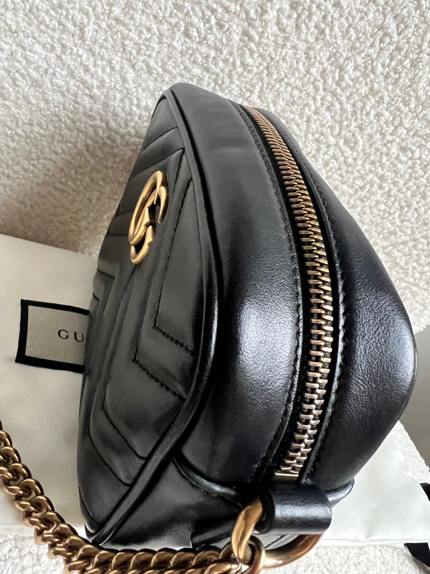 Gucci GG Black Marmont Mini Shoulder Bag (RRP £1,360)