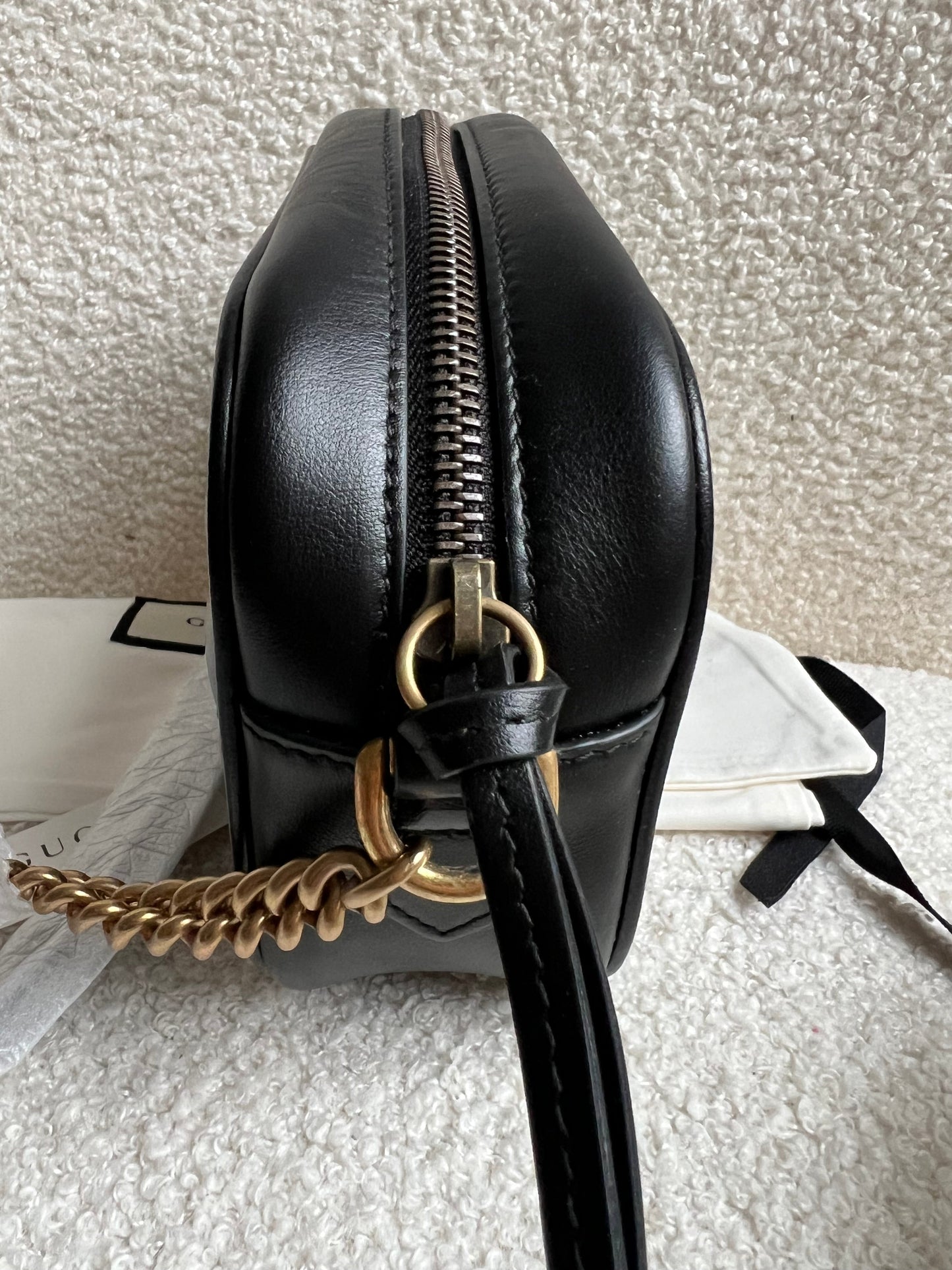 Gucci GG Black Marmont Mini Shoulder Bag (RRP £1,360)