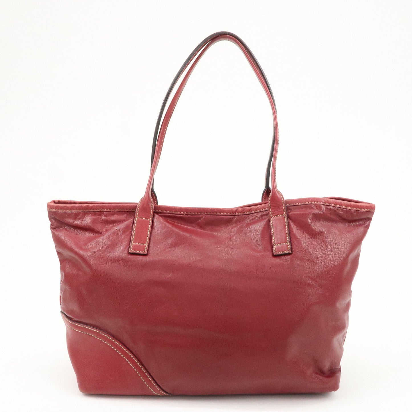GUCCI Abbey New Brit Interlocking GG Leather Tote Bag Red 169946