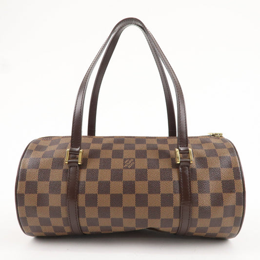 Authe Louis Vuitton Damier Papillon 30 Hand Bag & Pouch Brown N51303