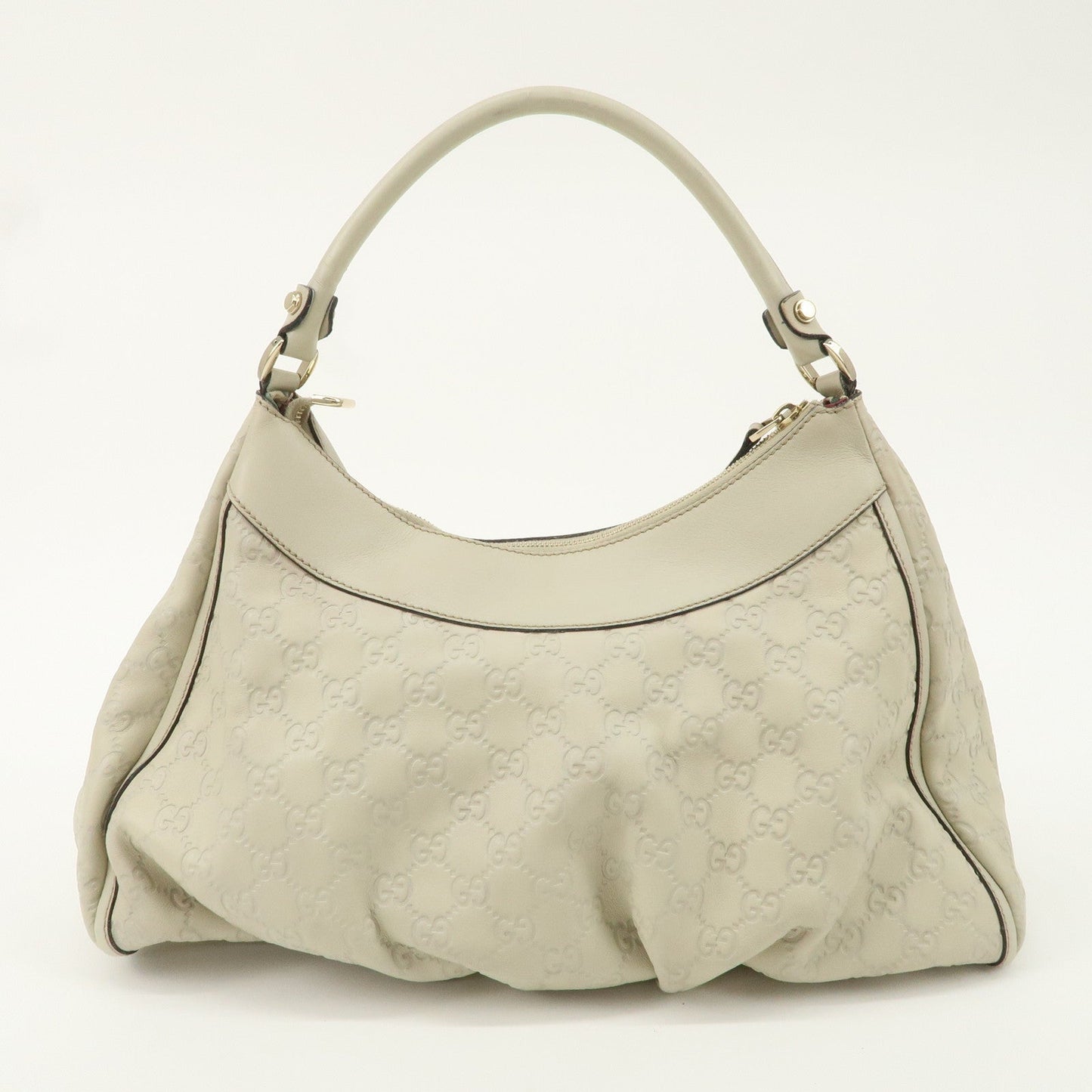 GUCCI Abbey Leather Shoulder Bag Ivory 189833