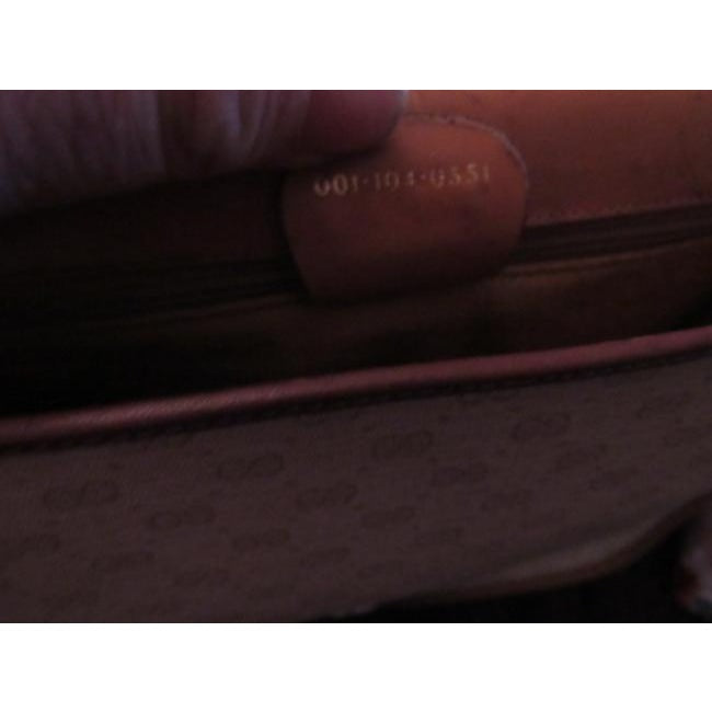 Gucci Vintage Purses Beige With Camel Small G Logo And Red Green Stripe Leather Coated