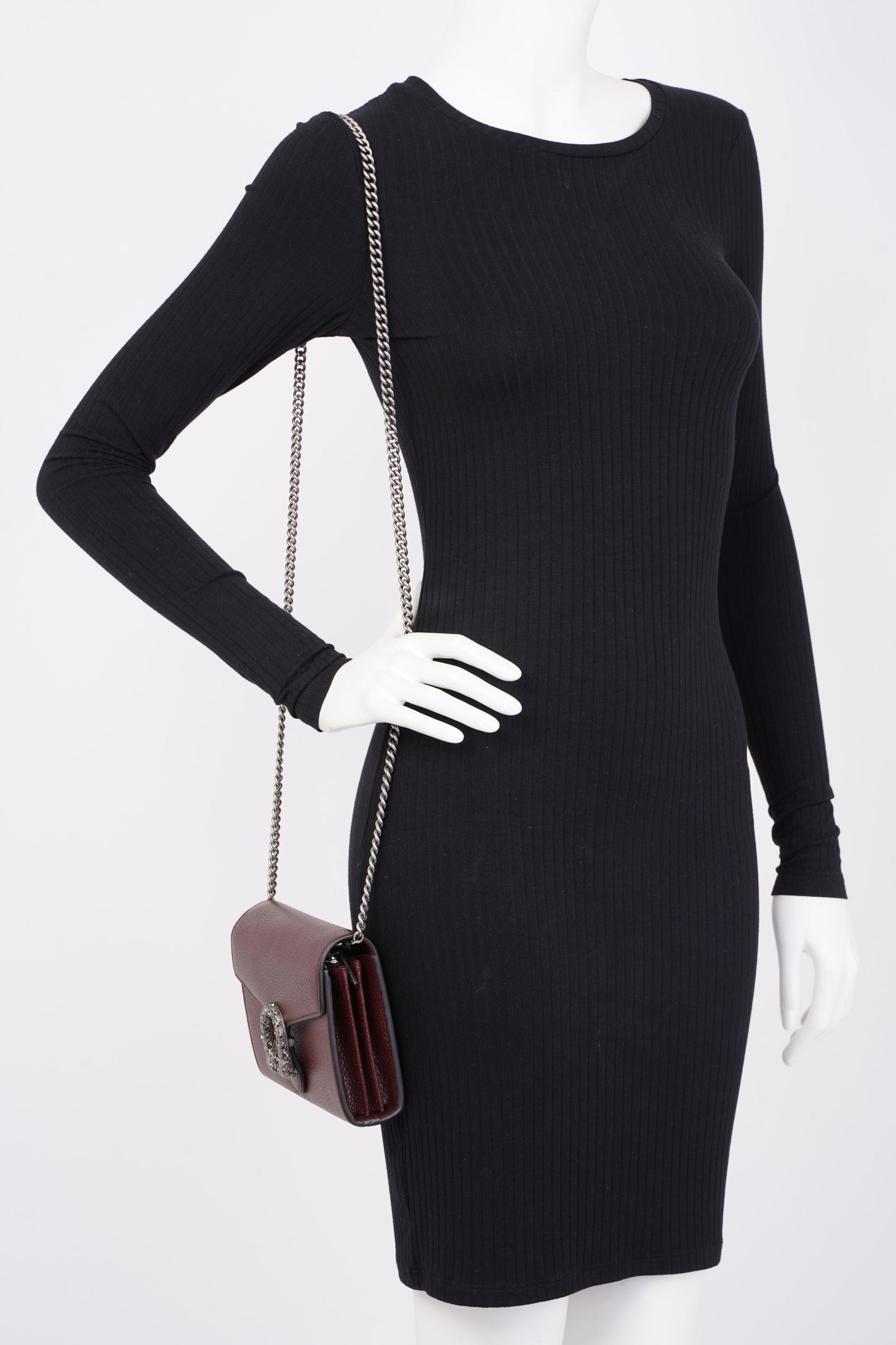Gucci Dionysus Mini Chain Burgundy Leather